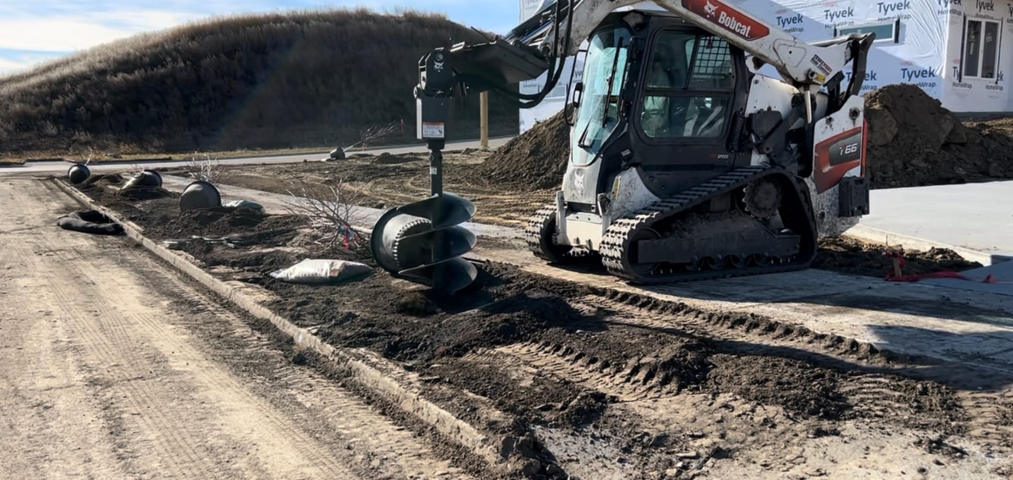 Using An Auger To Plant Trees